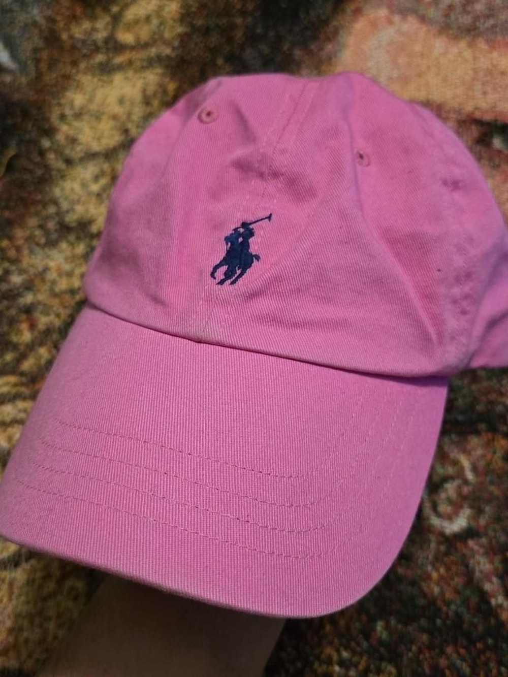 Polo Ralph Lauren Pink/Blue Horse Classic Dad Hat Cap Adjustable